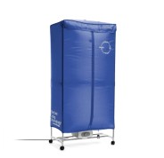 Innovagoods Dupledry Blue Secadora Electrica Portatil de 2 Alturas - 1200W - Capacidad 15kg - Cable 140cm - Temperatura hasta 70ºC - Acero Inoxidable - Temporizador - 70x150x45cm - Color Azul