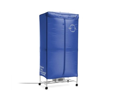 Innovagoods Dupledry Blue Secadora Electrica Portatil de 2 Alturas - 1200W - Capacidad 15kg - Cable 140cm - Temperatura hasta 70&ordm;C - Acero Inoxidable - Temporizador - 70x150x45cm - Color Azul