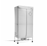 Innovagoods Dupledry Secadora Electrica Portatil de 2 Alturas - 1200W - Capacidad 15kg - Cable 140cm - Temperatura hasta 70ºC - Acero Inoxidable - Temporizador - 70x150x45cm - Color Gris