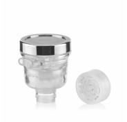 Innovagoods Faukko Ecogrifo con Filtro Purificador de Agua - Ahorro Agua - Facil Instalacion - Libre de BPA - Incluye Filtro - Vida Util hasta 12 Meses - Color Plateado y Transparente