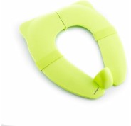 Innovagoods Foltry Reductor de Inodoro Plegable - Antisalpicaduras - Antideslizante - Facil Limpieza - 29x6x34cm - Color Verde