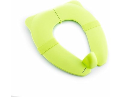 Innovagoods Foltry Reductor de Inodoro Plegable - Antisalpicaduras - Antideslizante - Facil Limpieza - 29x6x34cm - Color Verde