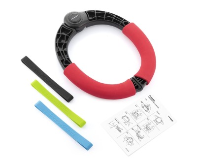 Innovagoods Forcearc Ejercitador de Brazos Regulable - Resistencia Ajustable - Guia de Ejercicios - Material Antideslizante - 3 Bandas de Resistencia - 31.5x26x3.3cm - Colores segun nivel