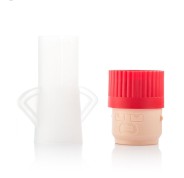 Innovagoods Fuming Chef Limpiador de Microondas - Polipropileno - Uso con Agua y Vinagre - Facil de Limpiar - Indicador de Nivel - 6.5x15.5x11cm - Color Blanco