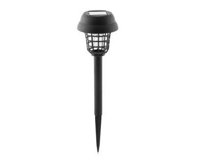 Innovagoods Garlam Lampara Solar Antimosquitos para Jardin - Luz Blanca y UV - Resistente al Agua - Facil Instalacion - Portatil - Color Gris