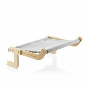 Innovagoods Hamacat Hamaca Colgante para Gatos - Facil Instalacion - Tela Transpirable - Apto para Lavadora - Multiposicion - Soporta hasta 20kg - 45.5x21x37.5cm - Color Gris y Beige