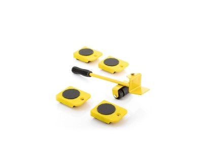 Innovagoods HeavEasy Herramienta de Elevacion y Transporte de Cargas hasta 200kg - Ruedas 360&ordm; - Mango Antideslizante - Multifuncion - Incluye Instrucciones - 35x9x10cm - Color Amarillo