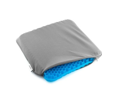 Innovagoods Hexafresh Cojin de Gel de Panal de Abeja - Antideslizante - Refrigerante - Funda Extraible para Limpieza - 39x37x3cm - Color Azul