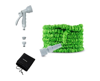 Innovagoods Hoostend Manguera de Jardin Extensible 15m - Presion hasta 8bar - Incluye Accesorios - Color Verde y Gris