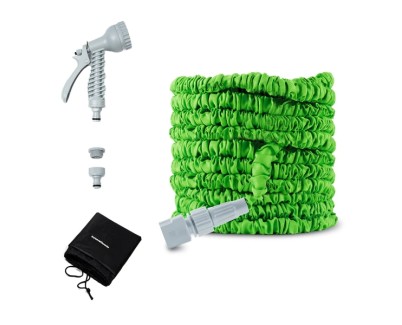 Innovagoods Hoxtend Manguera de Jardin Extensible 30m - Presion hasta 8bar - Incluye Accesorios - Color Verde y Gris