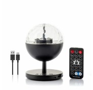 Innovagoods Istarlyt Proyector LED Recargable con Altavoz - Bluetooth - Bateria 800mAh - Mando a Distancia - Funcion Rotativa - Antideslizante - 10.7x15.3cm - Color Negro