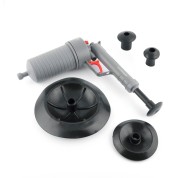 Innovagoods KlinGun Pistola Desatascadora Universal de Aire Comprimido - Incluye 4 Adaptadores - Material Resistente - Uso Ecologico - Facil de Usar - Ligero y Manejable - Color Gris