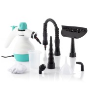 Innovagoods Limpiador a Vapor - 1000W - Autonomia hasta 20Minutos - Capacidad 350ml - Presion 3bar - Cable 2.8m - IPX4 - Incluye Accesorios - Boton de Seguridad y Tapa - Color Blanco y Azul