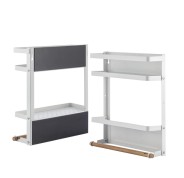 Innovagoods MagoRac Estante Organizador Magnetico de Metal y Madera - Baldas Plegables - Capacidad 5kg - Incluye Ganchos - Facil Instalacion - Multifuncion - 27x32x7.5cm - Color Blanco