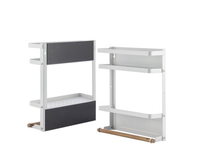 Innovagoods MagoRac Estante Organizador Magnetico de Metal y Madera - Baldas Plegables - Capacidad 5kg - Incluye Ganchos - Facil Instalacion - Multifuncion - 27x32x7.5cm - Color Blanco