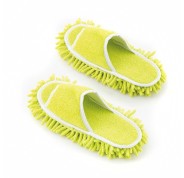 Innovagoods Mop&Go Zapatillas Mopa - Suelas con Velcro Extraibles - Facil Limpieza - Talla Unica 35-43 - Unisex - 27x11x4cm - Color Amarillo