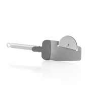 Innovagoods Nice Slice Cortador de Pizza 4 en 1 - Pinza y Pala para Servir - Acero Inoxidable - Facil Limpieza - 28x4x9cm - Color Gris