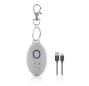 Innovagoods PetRep Antiparasitos por Ultrasonido para Mascotas - Recargable USB - Alcance hasta 3m - Autonomia hasta 5 Dias - Incluye Mosqueton - 3.5x12x1cm - Color Gris