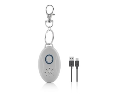 Innovagoods PetRep Antiparasitos por Ultrasonido para Mascotas - Recargable USB - Alcance hasta 3m - Autonomia hasta 5 Dias - Incluye Mosqueton - 3.5x12x1cm - Color Gris