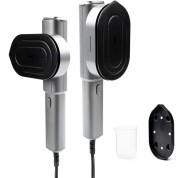 Innovagoods Plancha de Vapor Vertical 2 en 1 de Viaje - Potencia 1200W - Doble Orientacion - Vapor Continuo de 10 g/min - Deposito 100ml - Antiadherente - Incluye Accesorios - Color Gris y Negro