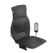 Innovagoods Shiatsu Asiento de Masaje Termico - 5 Modos - Funcion Calor - Regulable en Velocidad - Ergonomico - Incluye Adaptador para Coche - Ligero y Portatil - Color Negro
