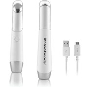 Innovagoods Therey Masajeador de Ojos Antiedad 3 en 1 - Bateria 300mAh - Fototerapia - Termoterapia - Vibracion - Recargable - Bateria 300mAh - Apagado Automatico - 2.3x11.8cm - Color Blanco