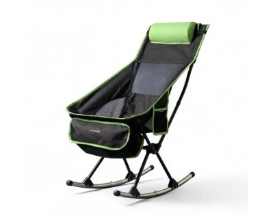 Innovagoods Trillow Silla Mecedora de Camping 2 en 1 Plegable - Soporta 120Kg - Bolsillo Lateral - Bolsa de Transporte