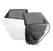 Innovagoods UVlock Pack de 2 Mallas Parasol para Ventanilla - Multifuncion - Facil Limpieza - Proteccion UV - Incluye Velcros Adhesivos - Universal - 50x50cm - Color Negro