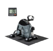 Innovagoods Velora 2100 Pedaleador Estatico para Piernas y Brazos - Contador Digital LCD - Resistencia Ajustable - Esterilla Antideslizante - Soporta 100kg - 35x31x39cm - Color Gris y Negro