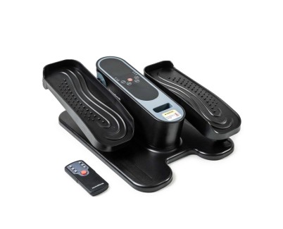 Innovagoods Velora 4000 Mini Eliptica Electrica - Mando a Distancia - 5 Velocidades - 3 Programas Automaticos - Pedaleo Bidireccional - Pantalla LCD - Color Gris y Negro