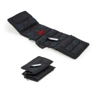 Innovagoods Vhemat Colchon de Masaje por Vibracion - 10 Motores Vibratorios - Funcion Calor - 5 Modos - Plegable - Ergonomico - Soporta hasta 150kg - 156x54cm - Color Negro