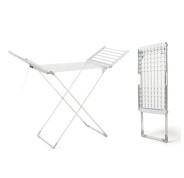 Innovagoods Warmmat Tendedero Electrico con Alas - 230W - 20 Barras - Soporta 15kg - Pantalla Tactil - Temperatura hasta 60ºC - Plegable - Temporizador - Autoapagado - 148x112x54cm - Color Gris