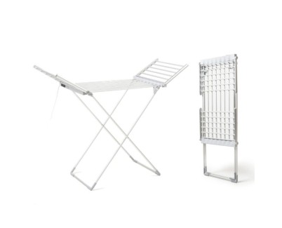 Innovagoods Warmmat Tendedero Electrico con Alas - 230W - 20 Barras - Soporta 15kg - Pantalla Tactil - Temperatura hasta 60&ordm;C - Plegable - Temporizador - Autoapagado - 148x112x54cm - Color Gris