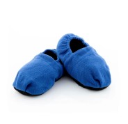 Innovagoods Zapatillas de Casa Calentables en Microondas - Facil Limpieza - Sacos con Perlas de Arcilla - Poliester - Unisex - Talla Unica - Calor hasta 1h - Color Azul