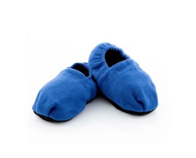 Innovagoods Zapatillas de Casa Calentables en Microondas - Facil Limpieza - Sacos con Perlas de Arcilla - Poliester - Unisex - Talla Unica - Calor hasta 1h - Color Azul