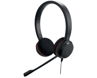Jabra Evolve 20 Auriculares con Microfono USB - Cancelacion de Ruido - Diadema Ajustable - Controles en Cable - Color Negro