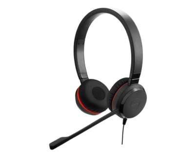 Jabra Evolve 20SE MS Auriculares Estero con Microfono USB - Cancelacion de Ruido - Diadema Ajustable - Controles en Cable - Color Negro