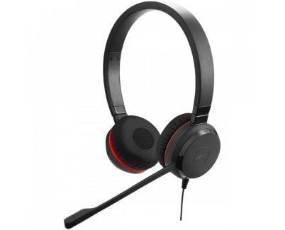 Jabra Evolve 30 II MS Auriculares con Microfono - Conectividad USB/3.5mm - Cancelacion Pasiva de Ruido - Certificados por Microsoft - Diadema Ajustable - Controles en Cable - Color Negro