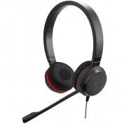 Jabra Evolve 30 UC Auriculares con Microfono - Conectividad Flexible USB o 3.5mm - Cancelacion de Ruido - Diadema Ajustable - Controles en Cable - Color Negro