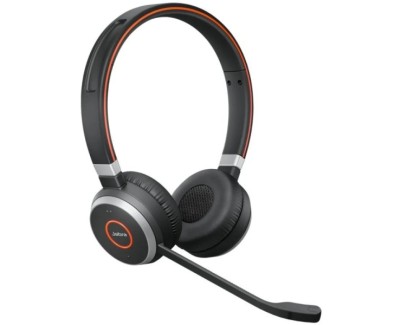 Jabra Evolve 65 SE UC Stereo Auriculares con Microfono Bluetooth - Cancelacion de Ruido - Autonomia hasta 12h - Diadema Ajustable - Controles en Auricular - Color Negro