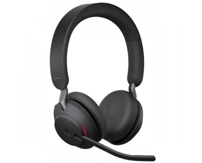 Jabra Evolve2 65 MS Stereo Auriculares con Microfono Bluetooth - Cancelacion de Ruido - Autonomia hasta 37h - Diadema Ajustable - Controles en Auricular - Color Negro
