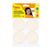 Jovi Accessories Bolsa con 4 Esponjas de Maquillaje - Alta Densidad - Acabado Uniforme - Reutilizables - Ideales para Bases y Difuminados - Color Varios