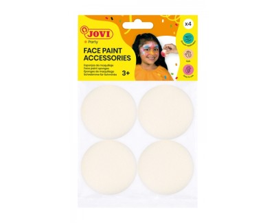 Jovi Accessories Bolsa con 4 Esponjas de Maquillaje - Alta Densidad - Acabado Uniforme - Reutilizables - Ideales para Bases y Difuminados - Color Varios