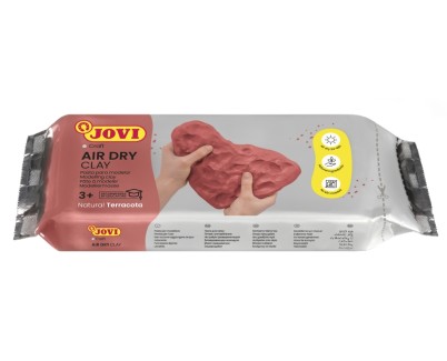 Jovi Air Dry Pasta para Modelar 1000gr - Endurecible al Aire - Tacto Fresco - Facil de Moldear - Multi-Superficie - Secado en 24H - Acabado Fino - Color Terracota