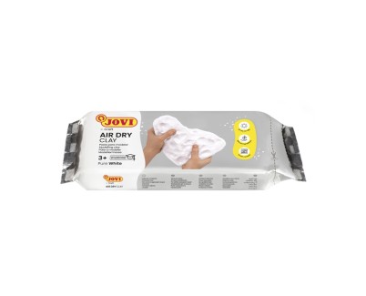 Jovi Air Dry Pasta para Modelar 250gr - Endurecible al Aire - Tacto Fresco - Facil de Moldear - Multi-Superficie - Secado en 24H - Acabado Fino - Color Blanco