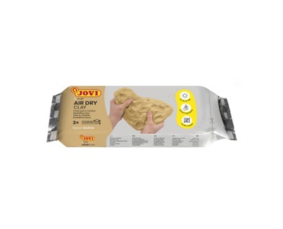 Jovi Air Dry Pasta para Modelar 250gr - Endurecible al Aire - Tacto Fresco - Facil de Moldear - Multi-Superficie - Secado en 24H - Acabado Fino - Color Ocre