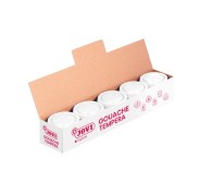 Jovi Bote de Tempera Escolar 35ml - Aplicacion en Multiples Superficies - Uso con Pincel, Rodillo o Espatula - Colores Mezclables - Color Blanco