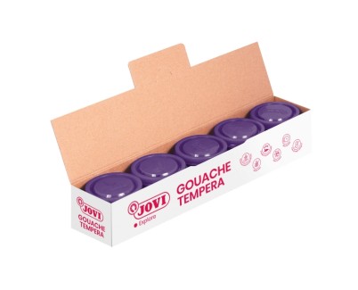 Jovi Bote de Tempera Escolar 35ml - Aplicacion en Multiples Superficies - Uso con Pincel, Rodillo o Espatula - Colores Mezclables - Color Violeta