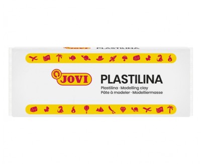 Jovi Caja de 15 Pastillas de Plastilina 150G - 100% Vegetal - Muy Moldeable - No Se Seca - sin Gluten - Mezclables - Libre de Alergenos - Color Blanco