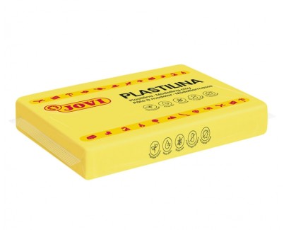 Jovi Caja de 15 Pastillas de Plastilina 350gr - Pasta Vegetal - No Se Seca - sin Gluten - Inocua - Facil de Moldear - Ideal para Figuras Voluminosas - Color Amarillo